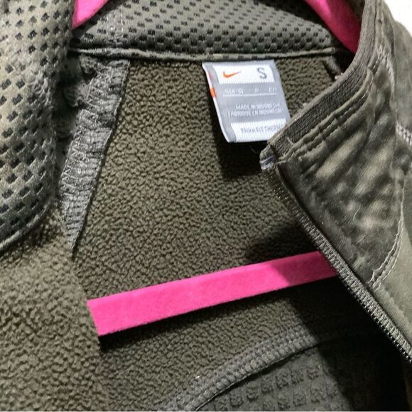 VTG Y2K Nike Fit Therma Full Zip Sweater Womens small Olive Green Sweatshirt - Picture 6 of 7